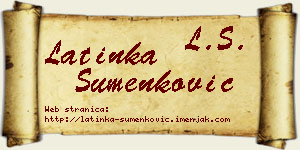 Latinka Šumenković vizit kartica